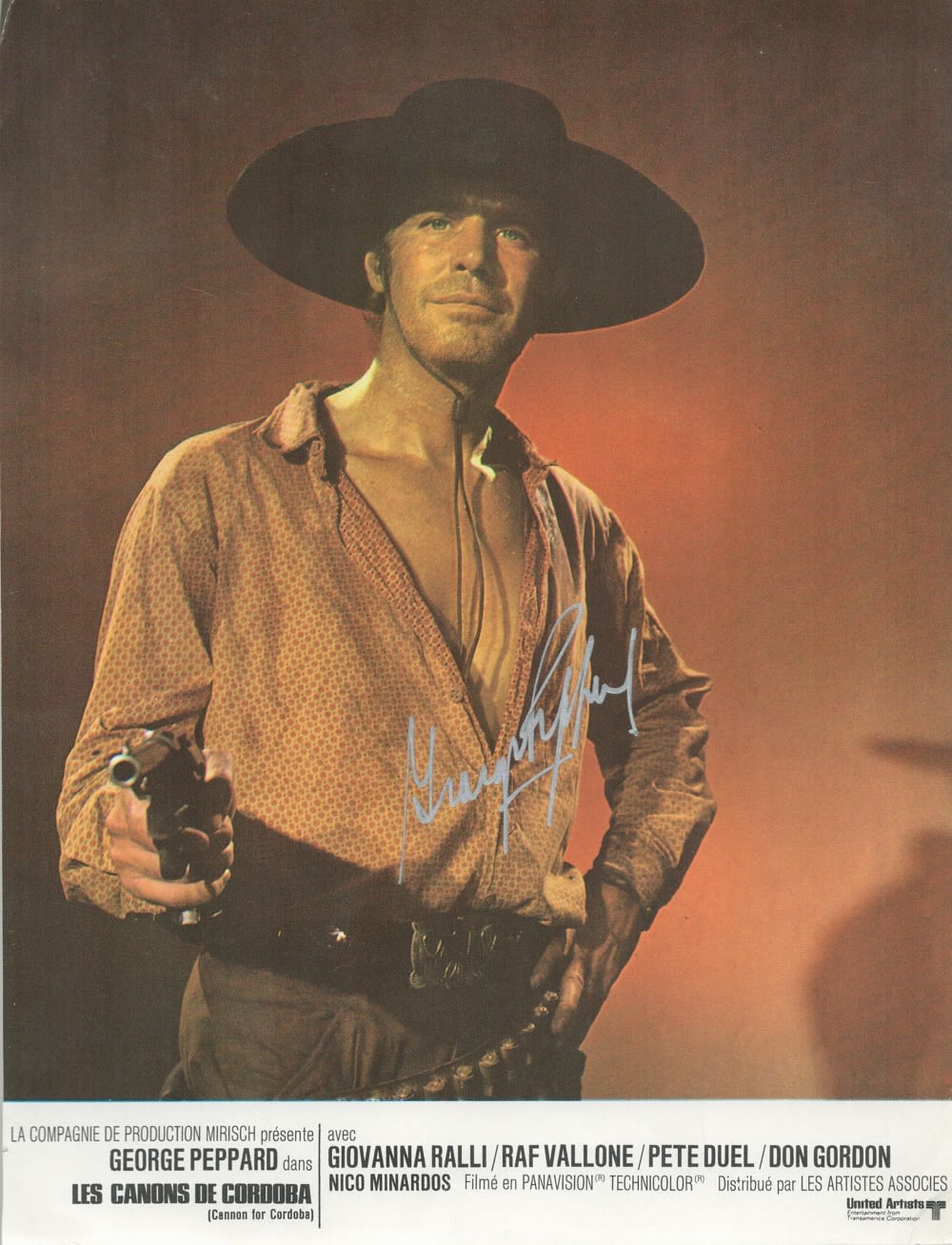 Lot 545: George Peppard signed 10x8 colour photo. October 1,...