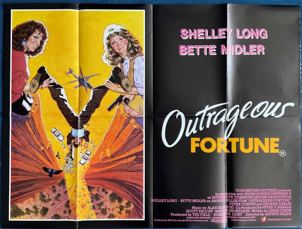 Lot 557: Outrageous Fortune, Original Cinema Movie Poster starring Shelley...