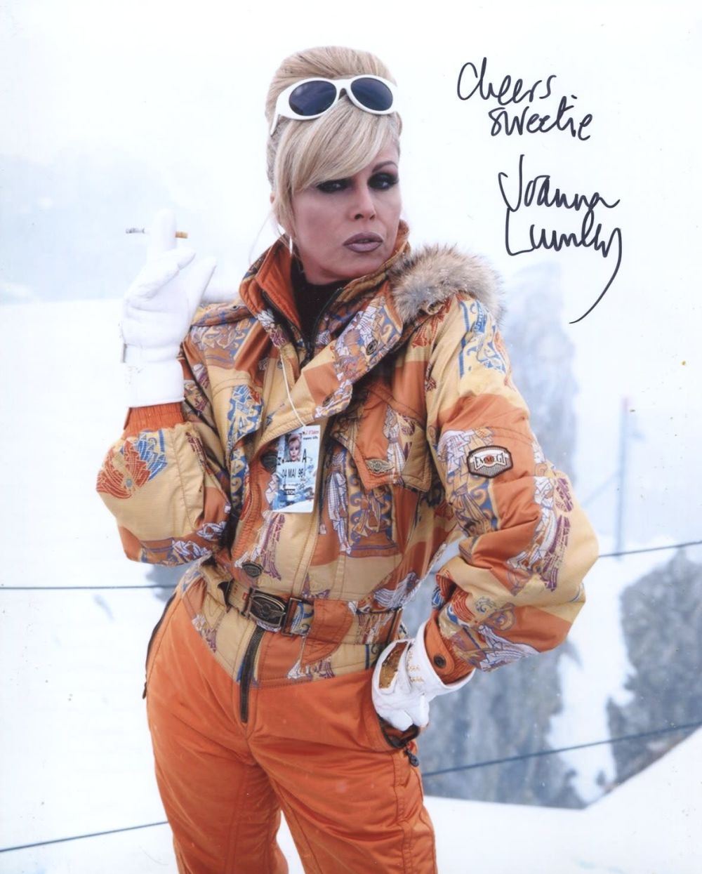 Lot 613: Joanna Lumley, actress signed 8x10 photo as Patsy...
