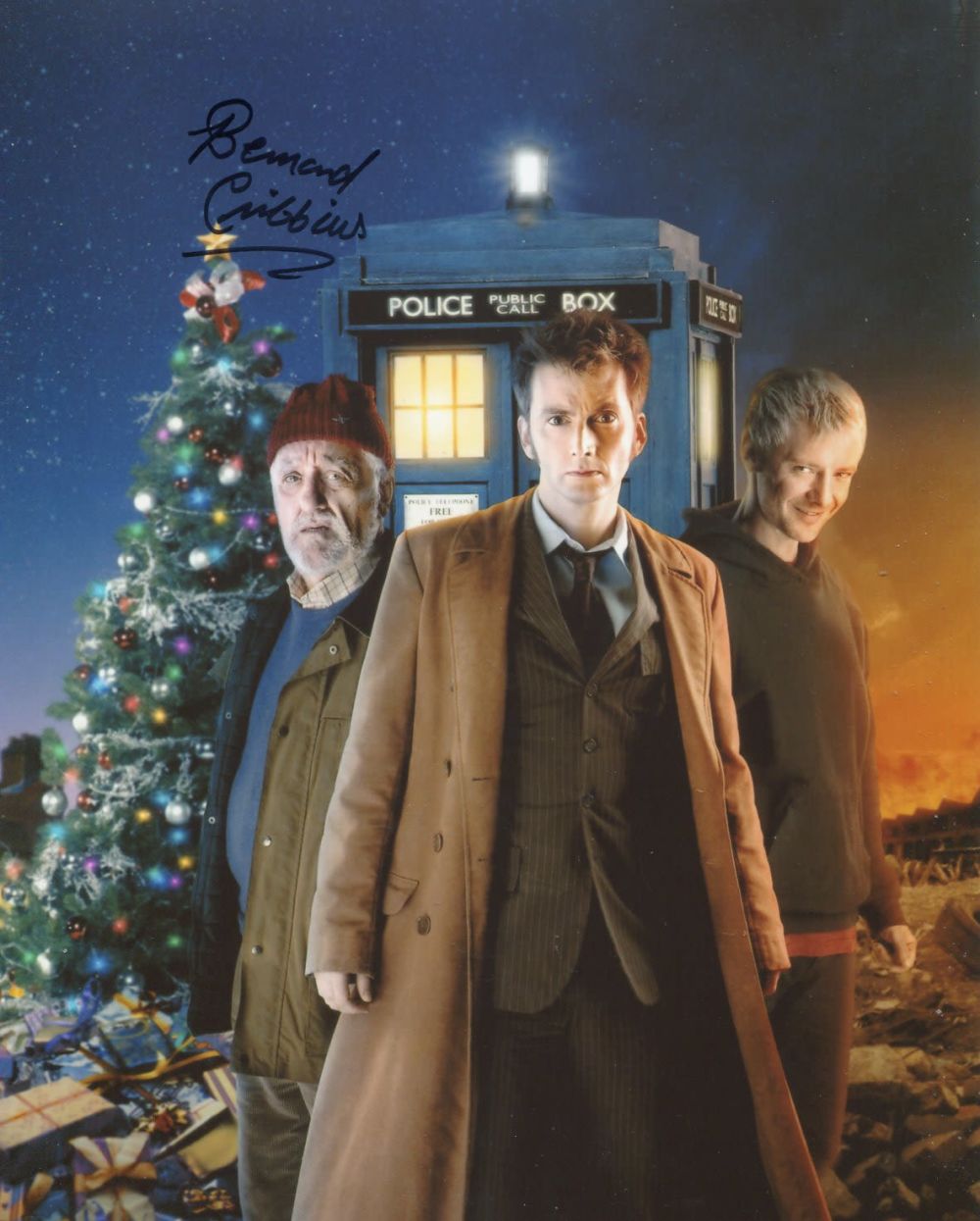 Lot 629: Doctor Who 8x10 inch photo montage scene signed...