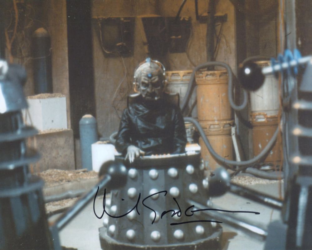 Lot 649: Doctor Who 8x10 inch photo scene signed by...