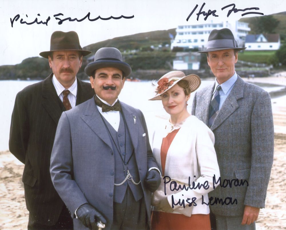 Lot 658: Poirot cast signed photo 8x10 photo signed by...