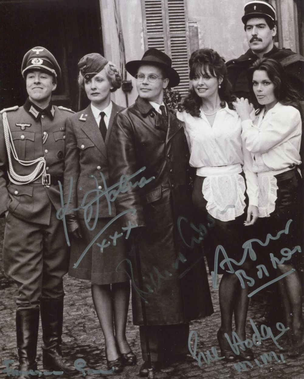 Lot 664: Allo Allo comedy 8x10 photo signed by FIVE...