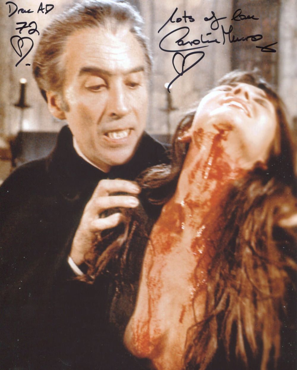Lot 666: Dracula AD1972 horror movie photo signed by actress...