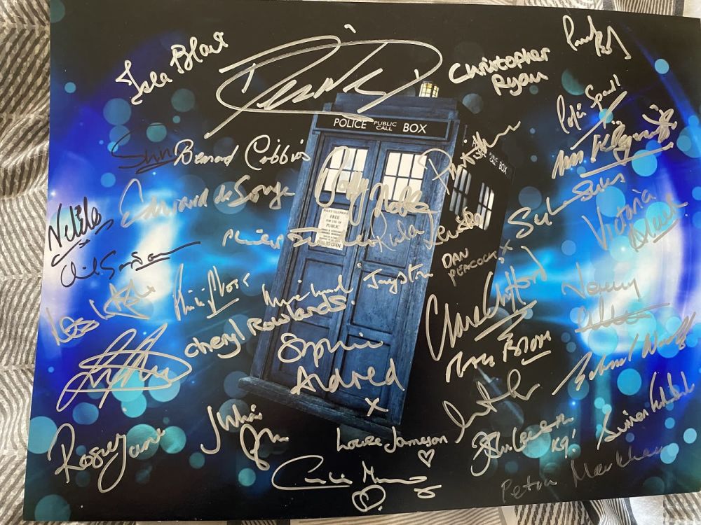 Lot 683: Doctor Who. Amazing 14x11 inch photo signed by...