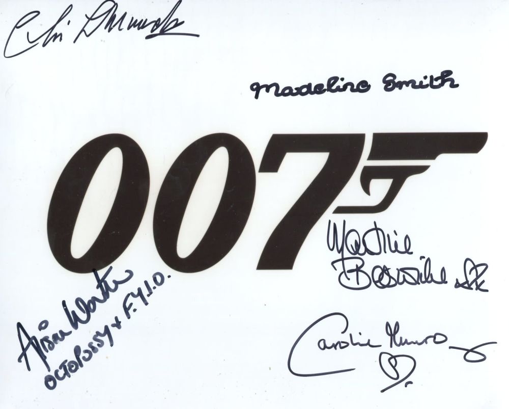 Lot 701: 007 James Bond multi signed 8x10 photo signed...
