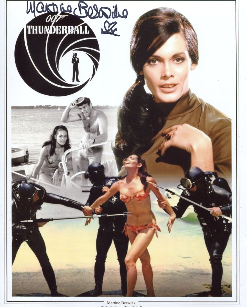 Lot 742: 007 James Bond movie Thunderball montage photo signed...
