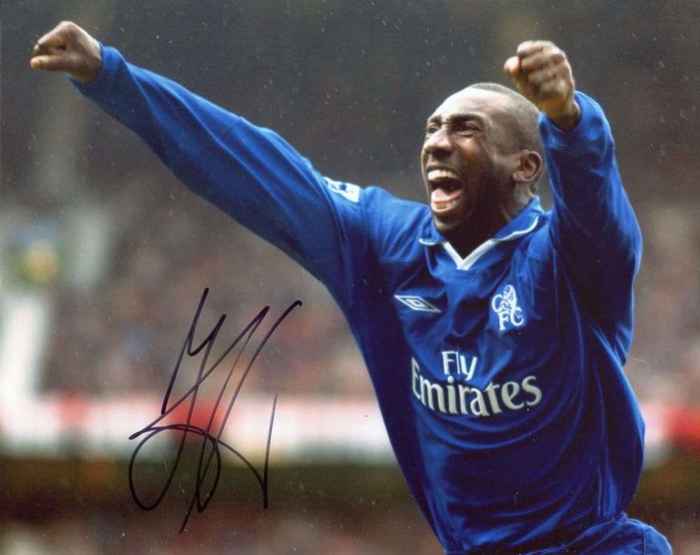 Lot 799: Chelsea football legend Jimmy Floyd Hasselbaink signed 8x10...