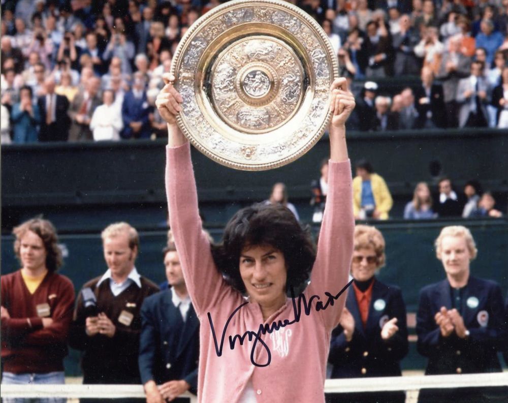 Lot 802: Virginia Wade, 1977 Wimbledon singles champion signed 8x10...