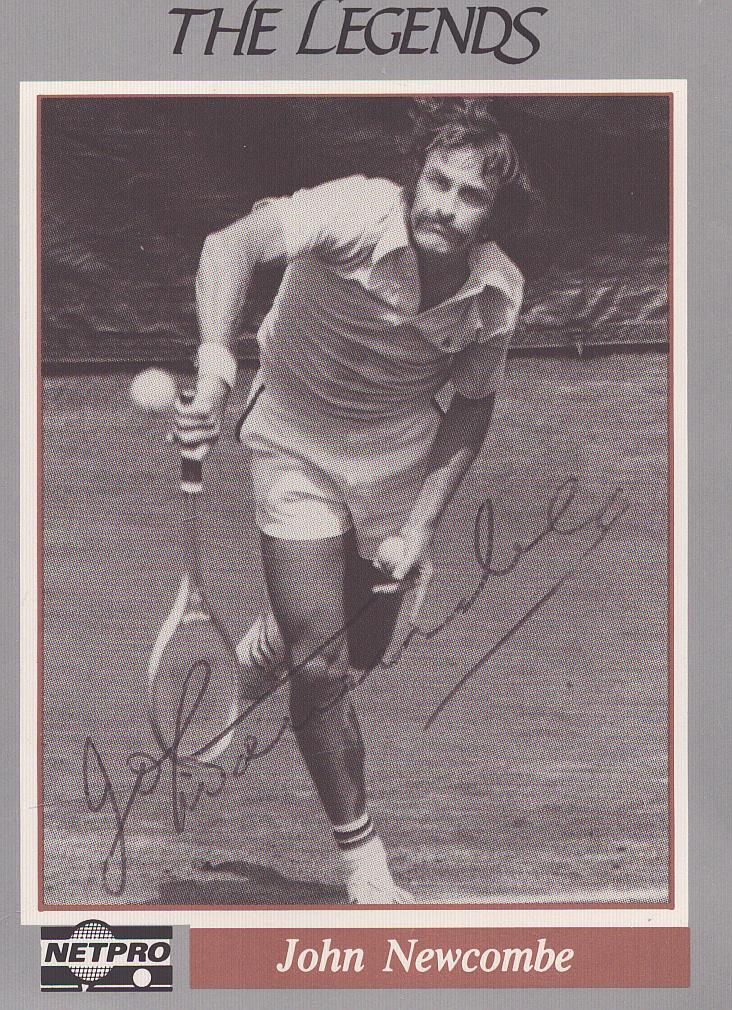 Lot 158: John Newcombe signed 3.5x2.5 inch trading card. Good...