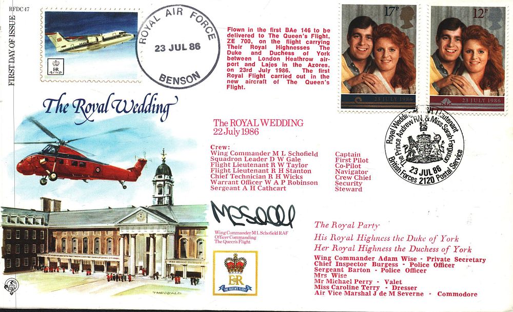 Lot 173: M L Schofield signed FDI Cover (RAF Officer...