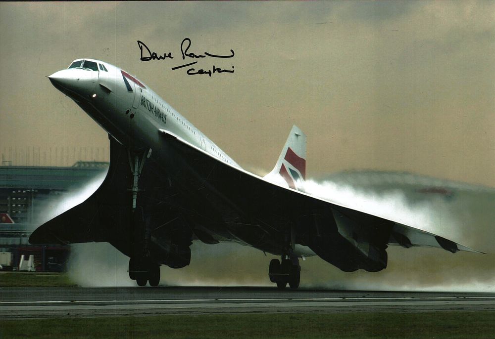 Lot 195: Dave Rowland signed 12x8 inch Pilot British Airway...