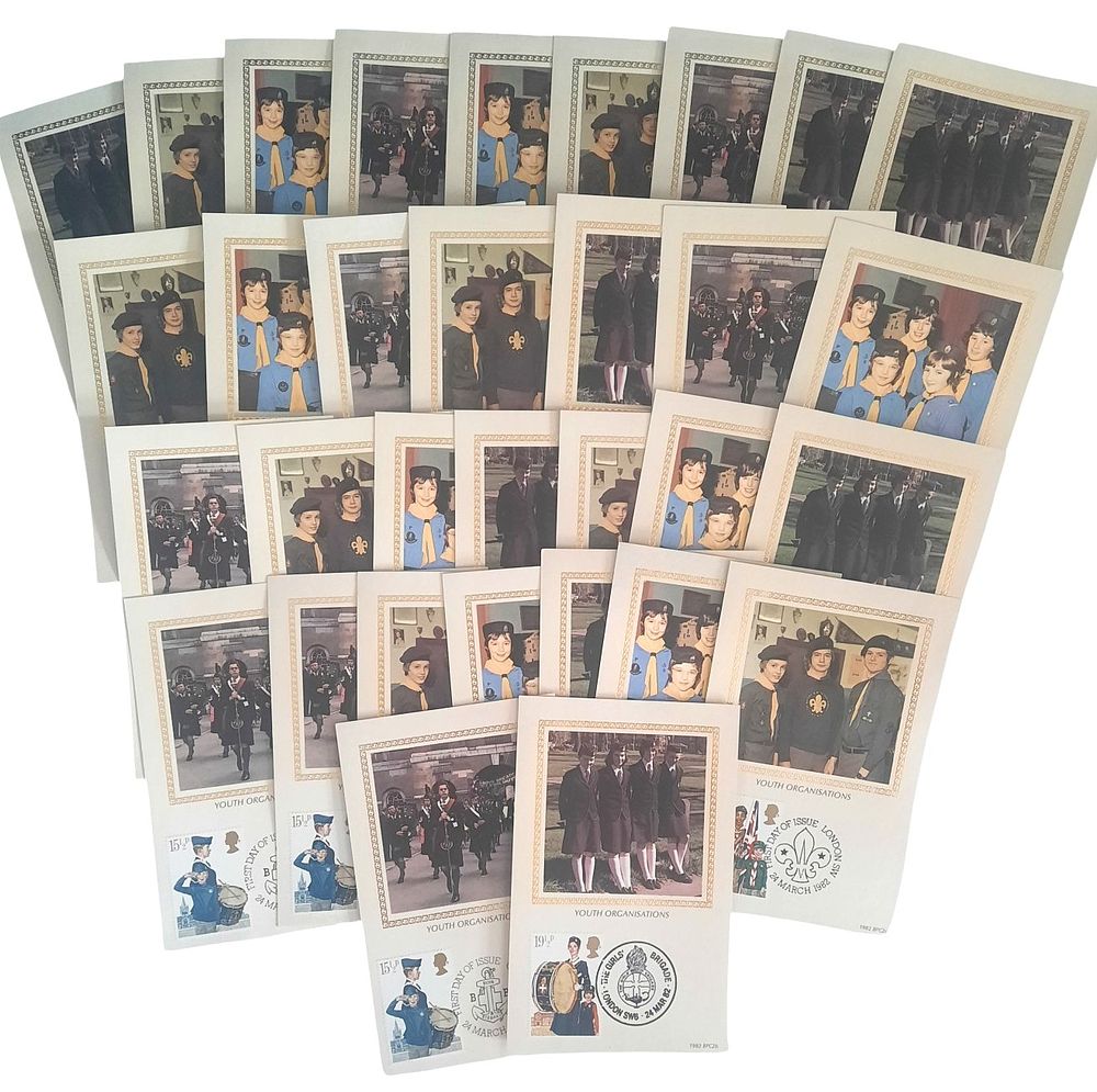 Lot 352: Youth Organisations FDC postcard collection. Over 20 I...