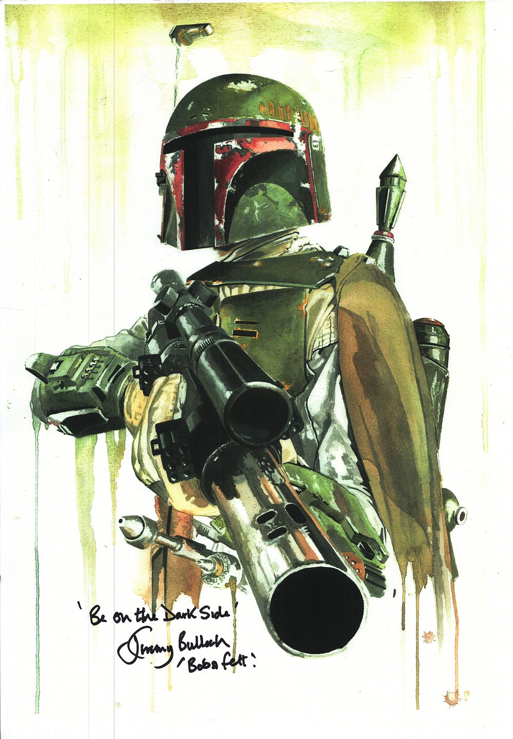 Lot 361: Star Wars 'Boba Fett' Jeremy Bulloch signed 16x12...