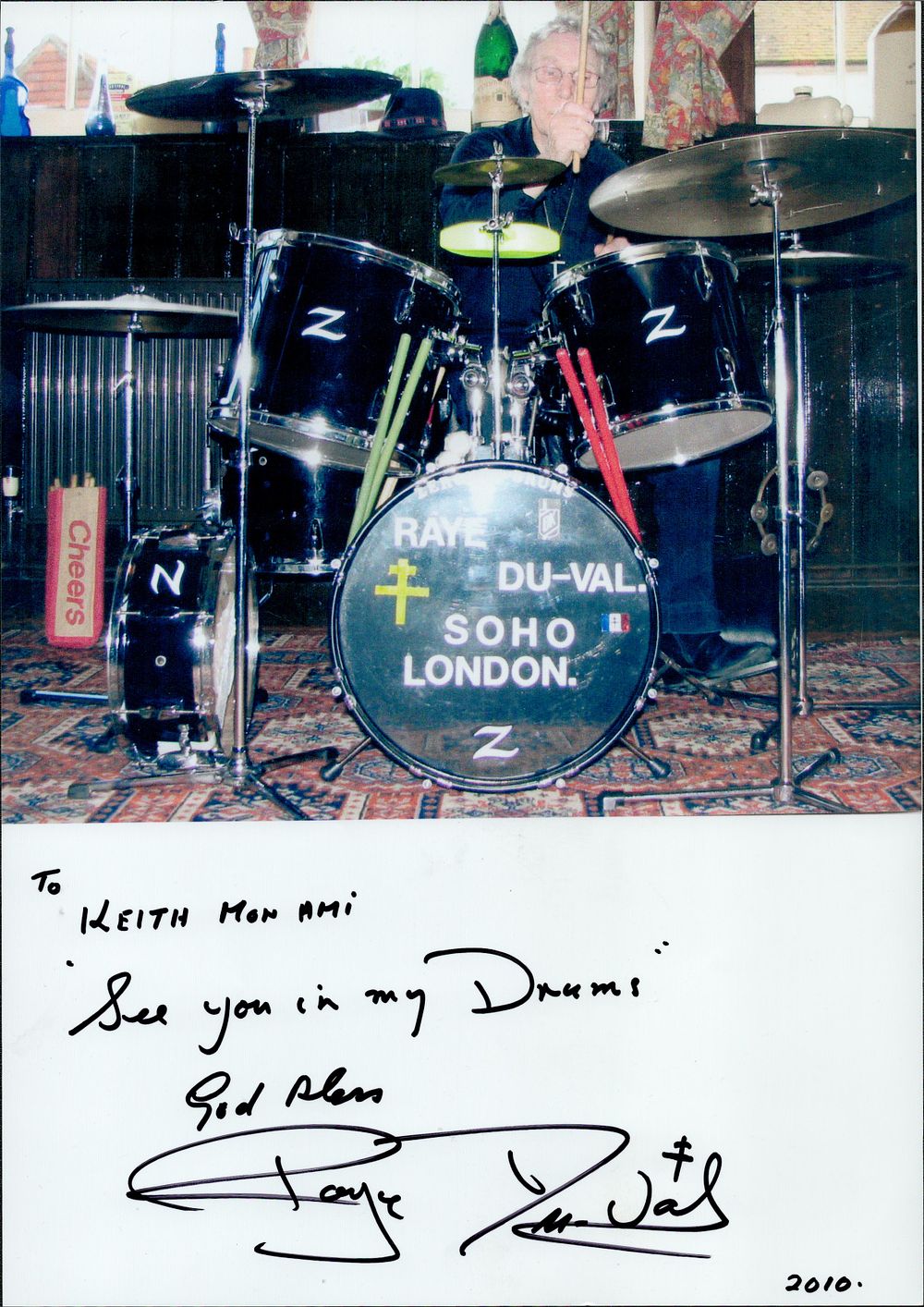 Lot 364: Raye Duval signed colour photo. Dedicated and inscribed...