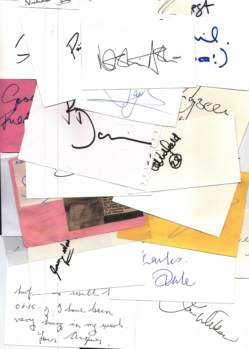 Lot 374: Autograph collection. Anita Carey, John Inman, Lillian Nallis,...