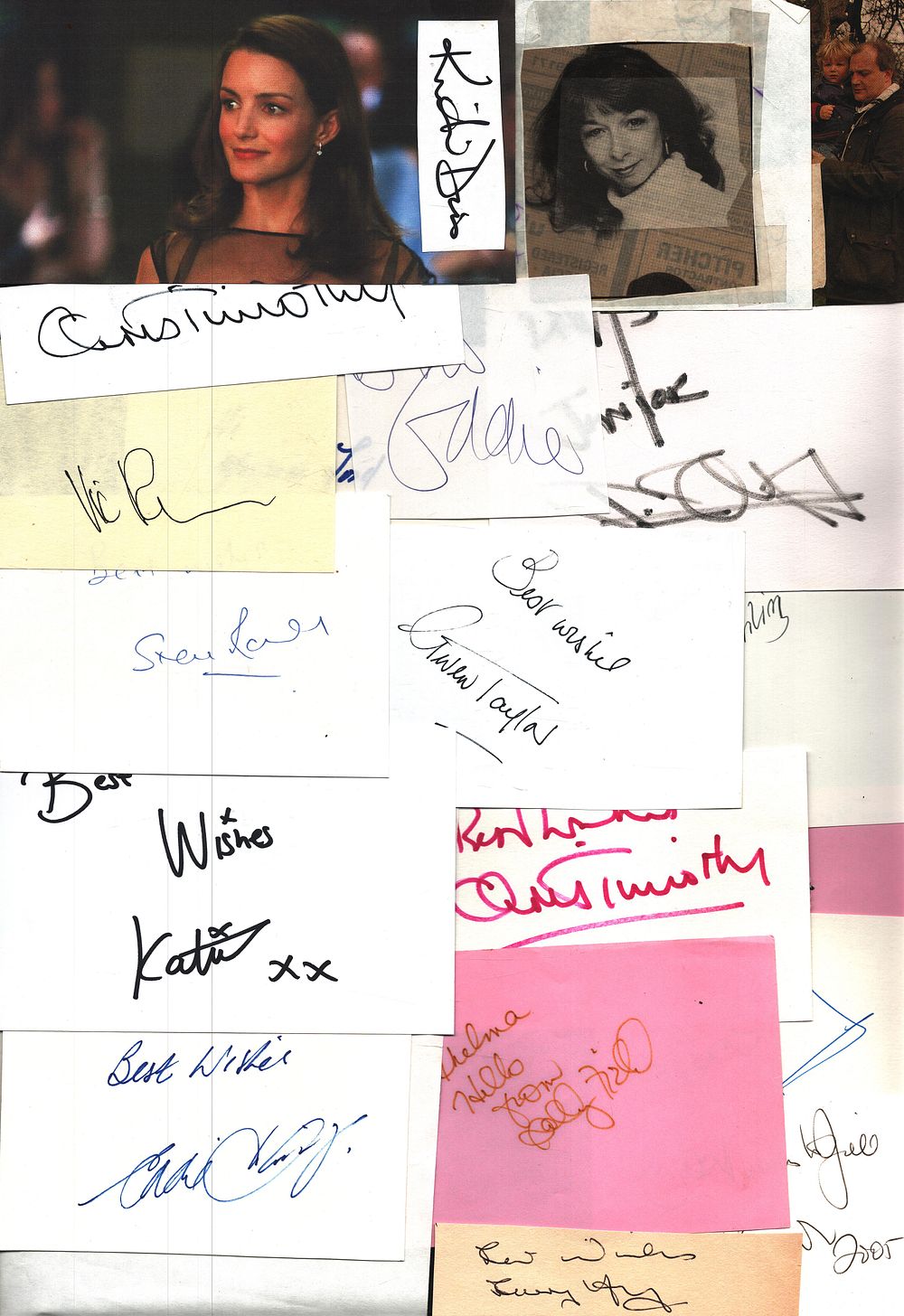 Lot 377: Autograph collection. Kristen Davis, Bruce Forsyth, Sally Field,...