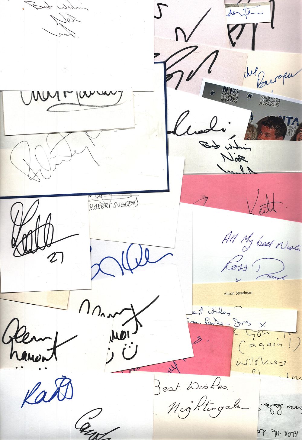 Lot 382: Autograph collection. Alison Steadman, Trevor Igandol, Felicity Kendal,...