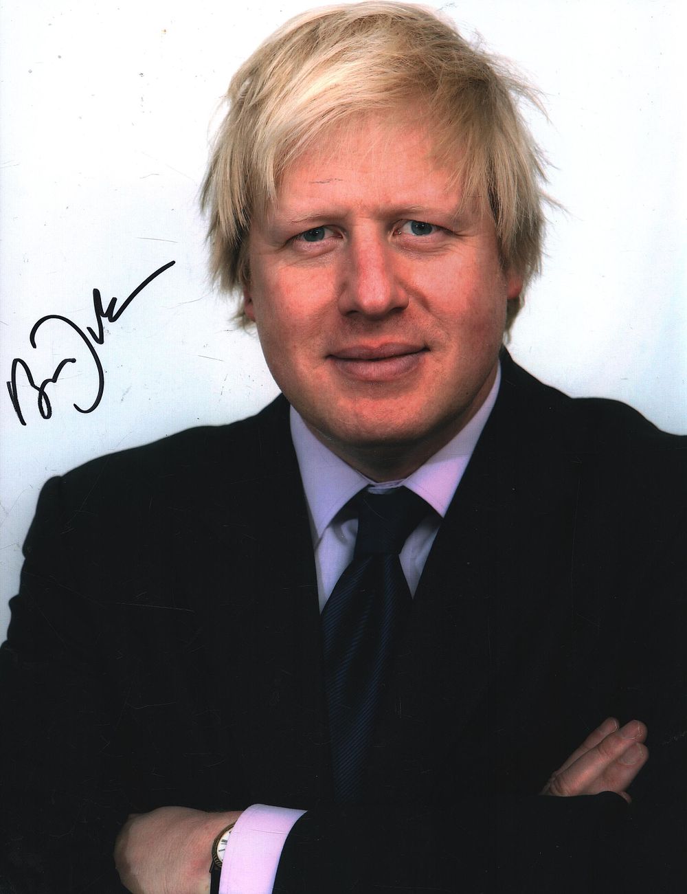 Lot 424: Boris Johnson signed 10x8inch colour photo. Good condition....