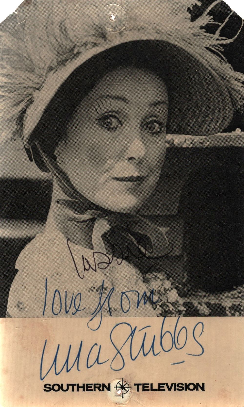 Lot 506: Una Stubbs signed 6x4 inch black and white...