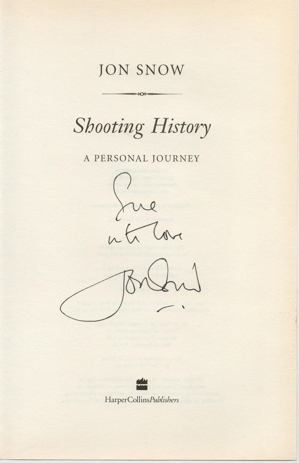 Lot 549: Jon Snow HonFRIBA signed book cover. Good condition....