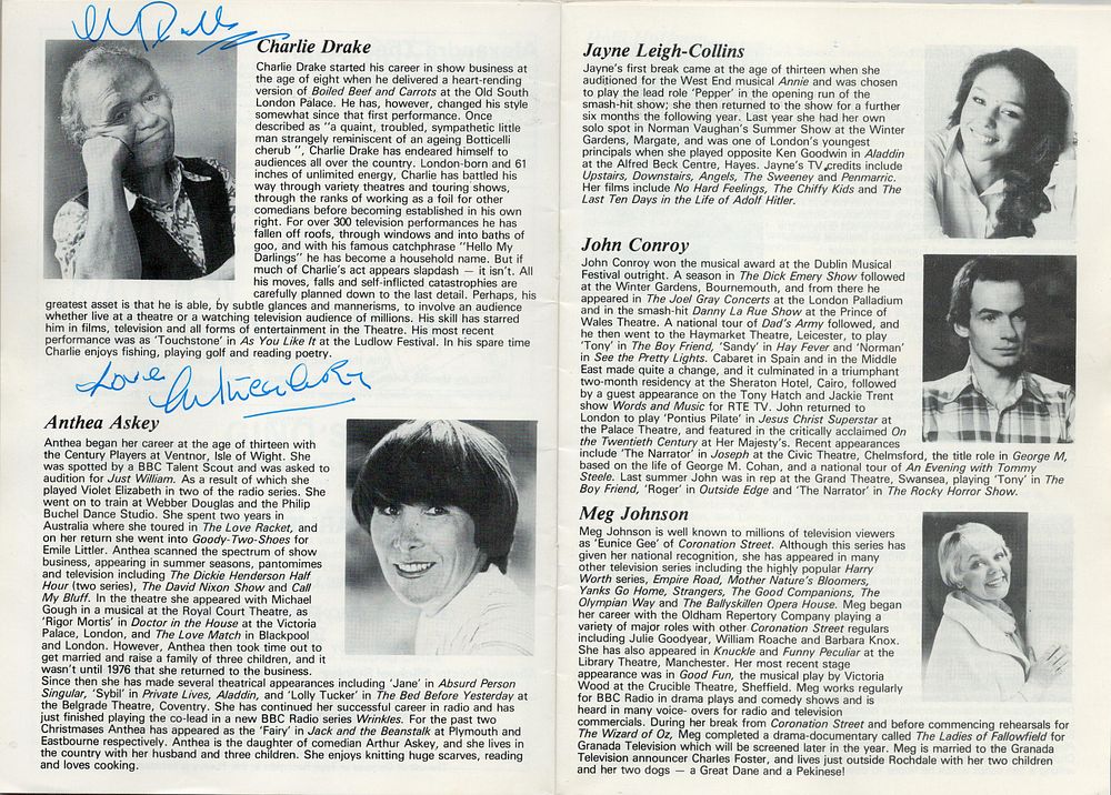 Lot 581: Multi signed Theatre programme The Wizzard of OZ....