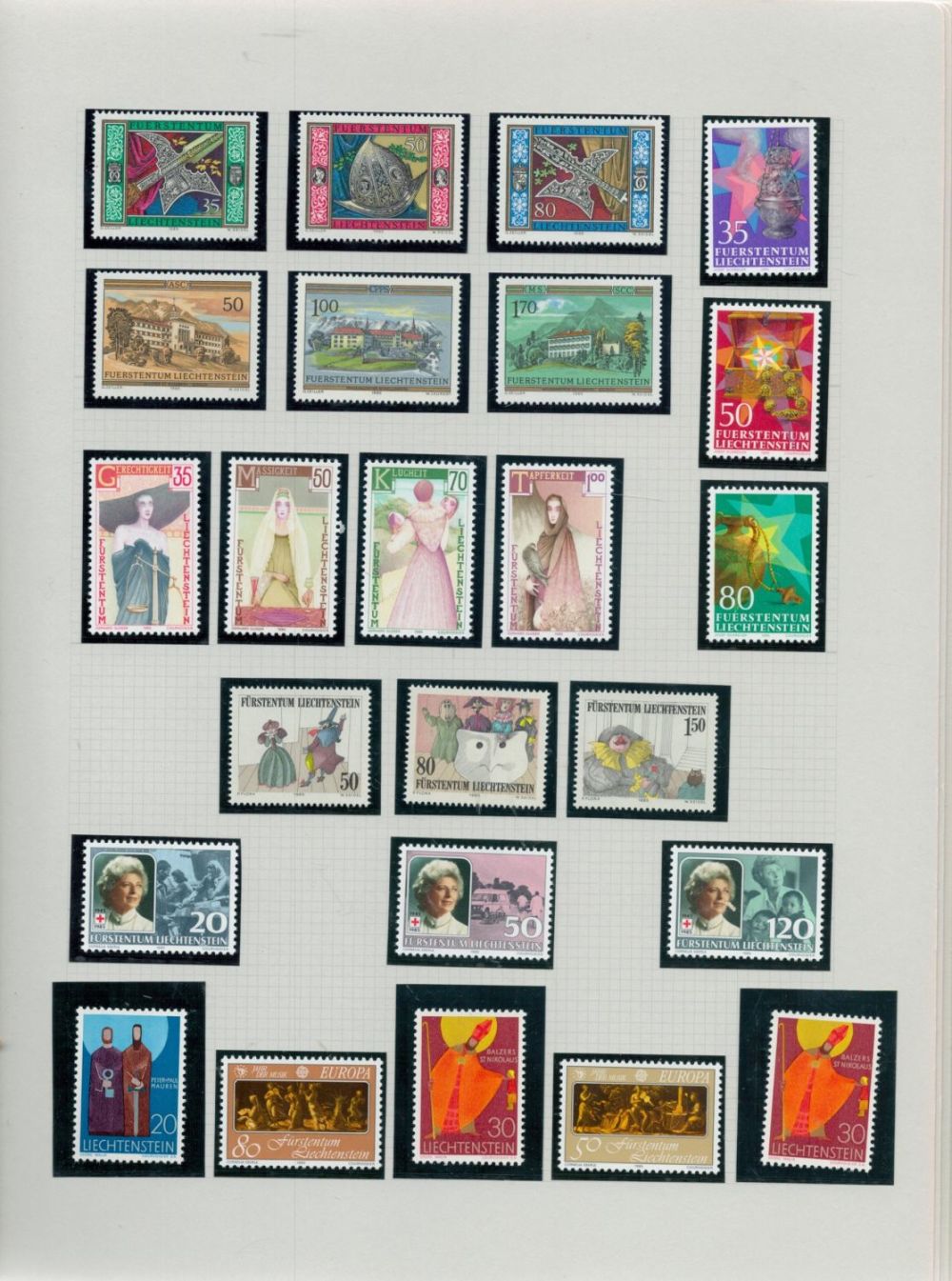 Lot 265: Liechtenstein Mint and Used Stamps in an Album...