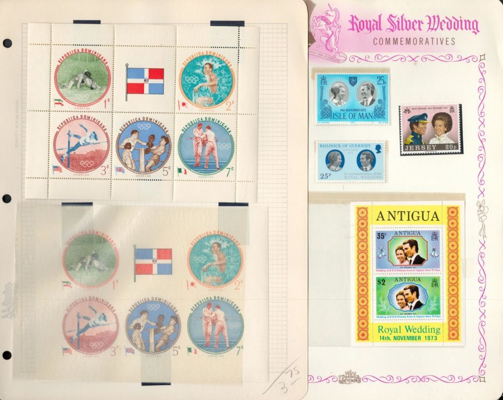 Lot 273: Worldwide Used and Mint Stamps on Various Album...