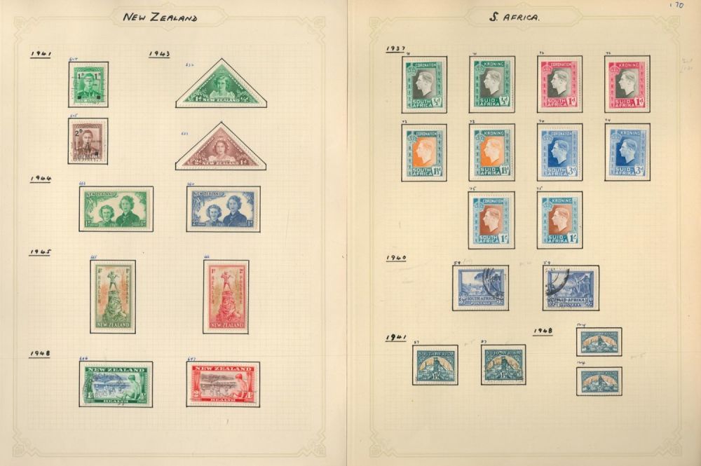 Lot 274: Worldwide Used and Mint Stamps on Various Album...