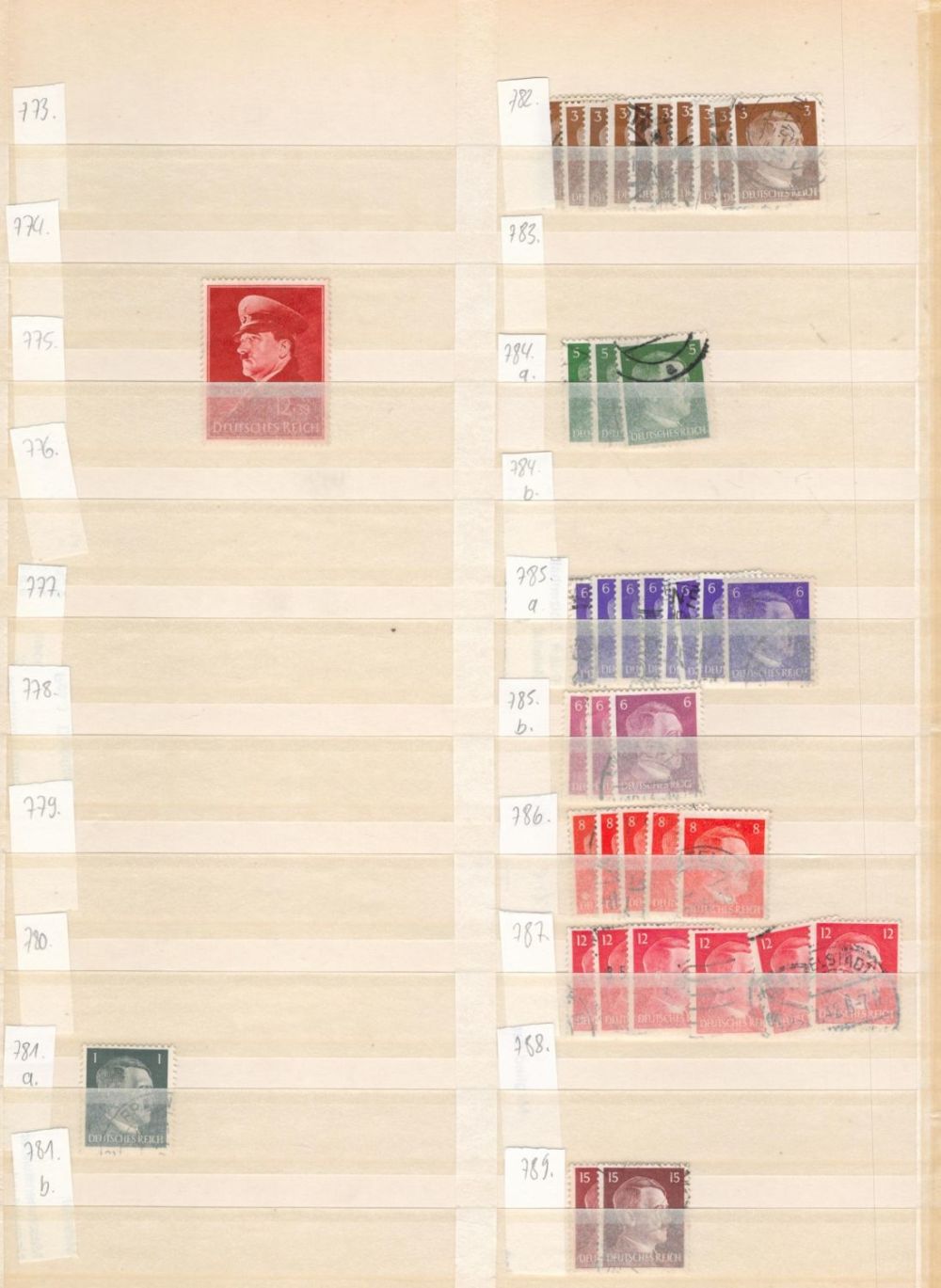 Lot 277: Germany 3rd Reich Used Stamps in a Stockbook...