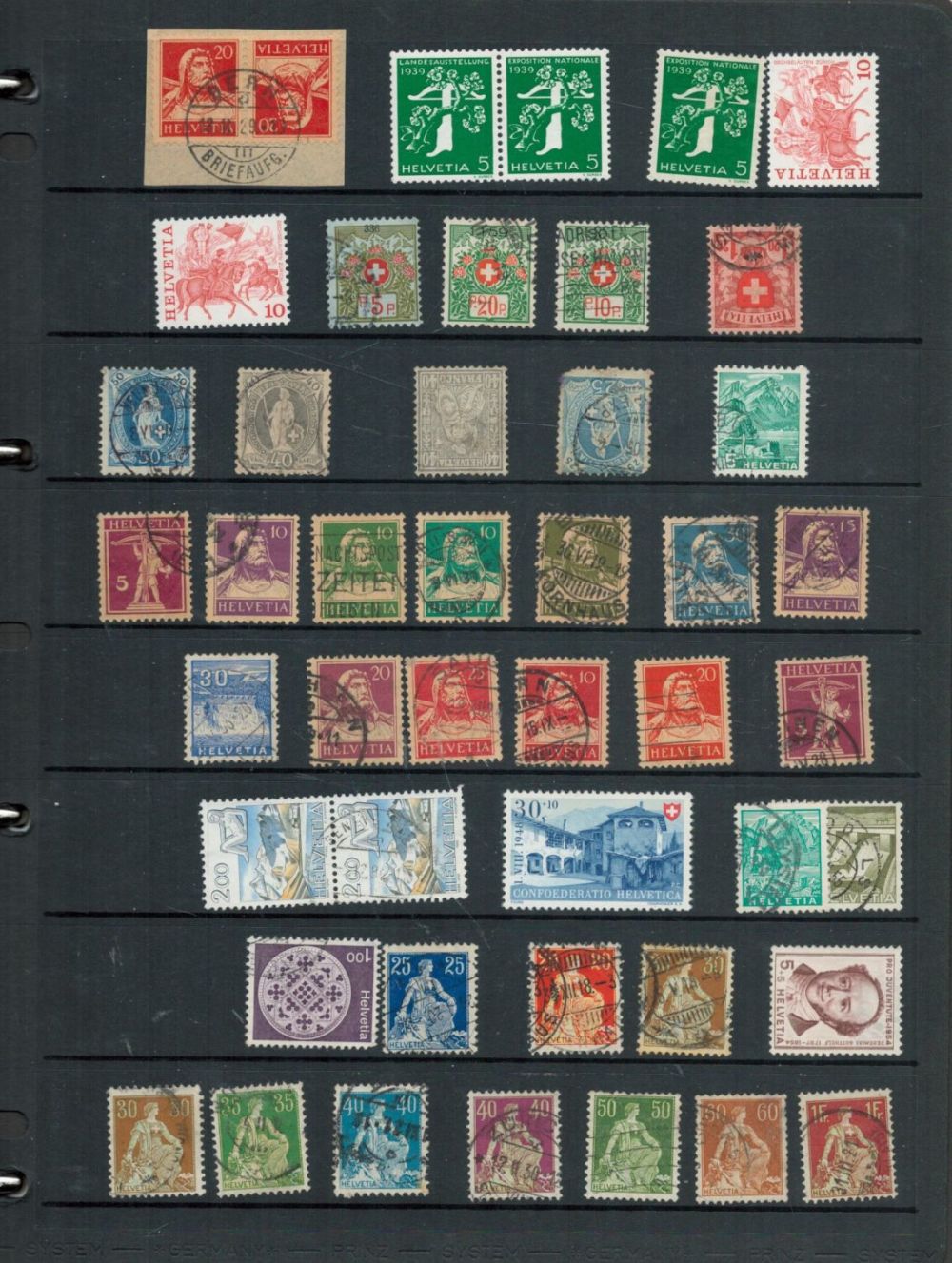 Lot 288: Switzerland used Stamps in an Album with Slipcase...