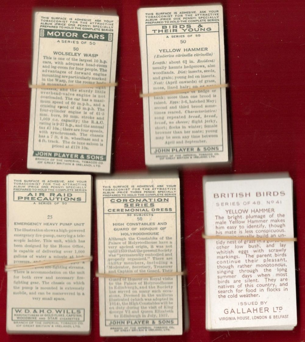 Lot 297: Cigarette Cards 1 Full Set of 50 plus...