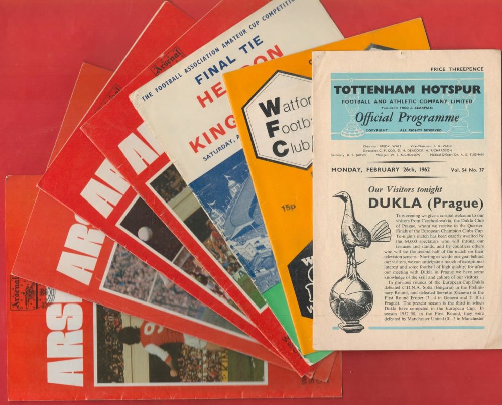 Lot 378: 7 x Vintage Official Football Programmes Including Tottenham...