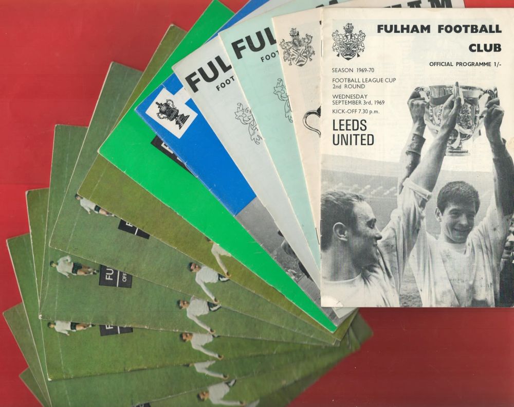 Lot 379: 13 x Fulham Vintage Official Football Programmes Including...