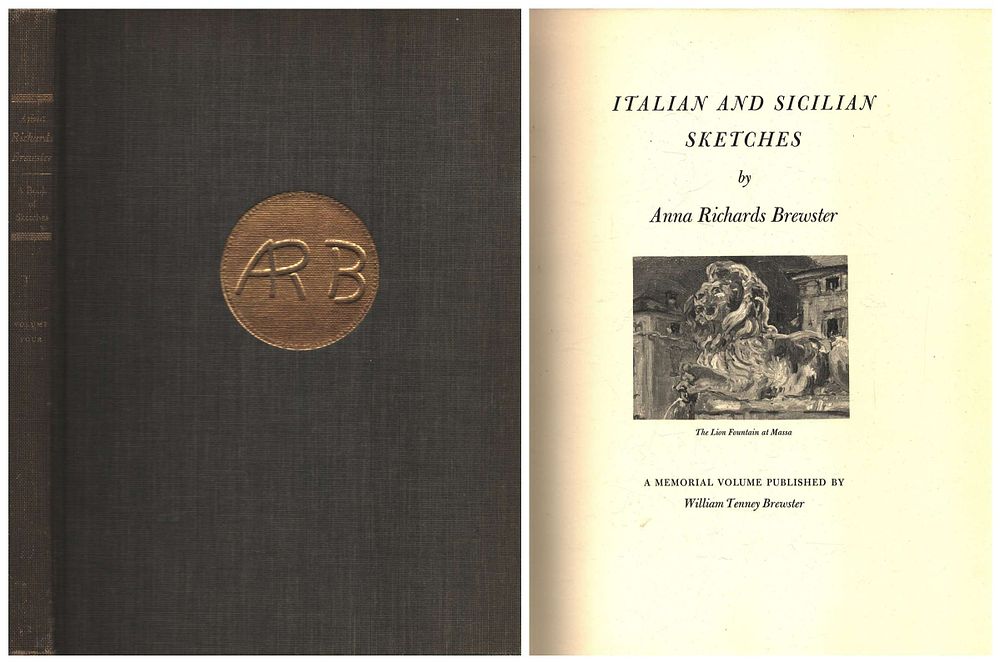 Lot 173: Italian And Sicilian Sketches Hardcover Book, by Anna...