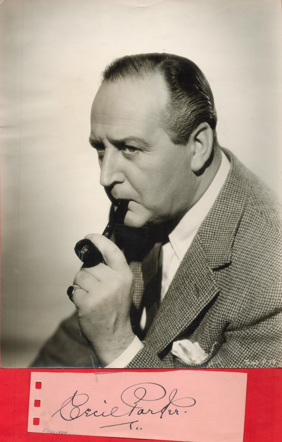 Lot 87: English Actor Cecil Parker Signed Signature piece with...