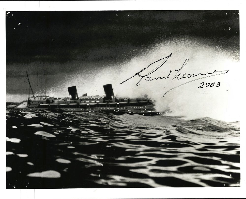 Lot 173: Ronald Neame signed 10x8inch black and white photo....