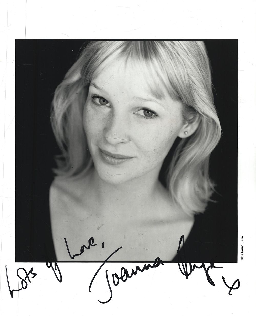 Lot 180: Joanna Page signed 10x8inch black and white photo....