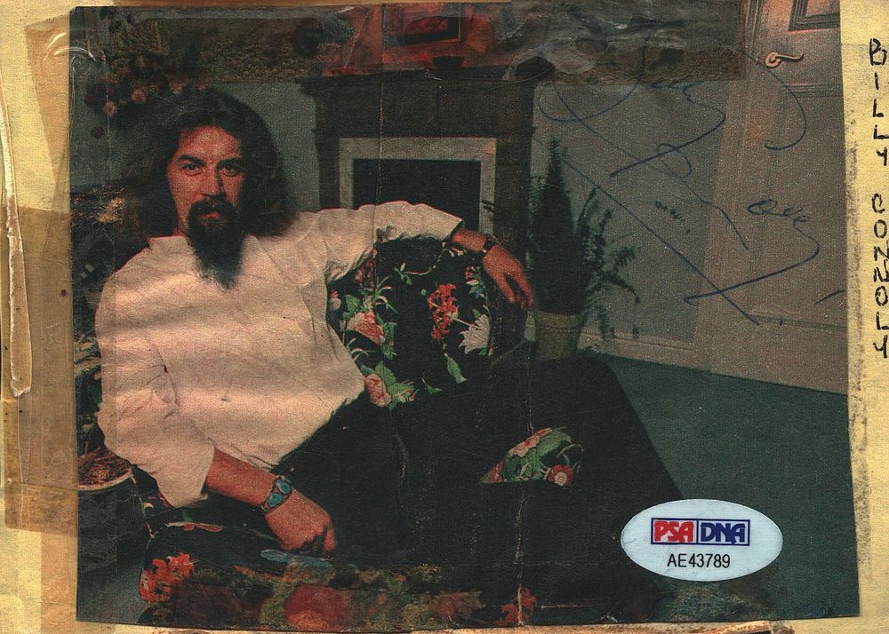Lot 193: Billy Connolly signed 6x4inch colour magazine photo. Some...
