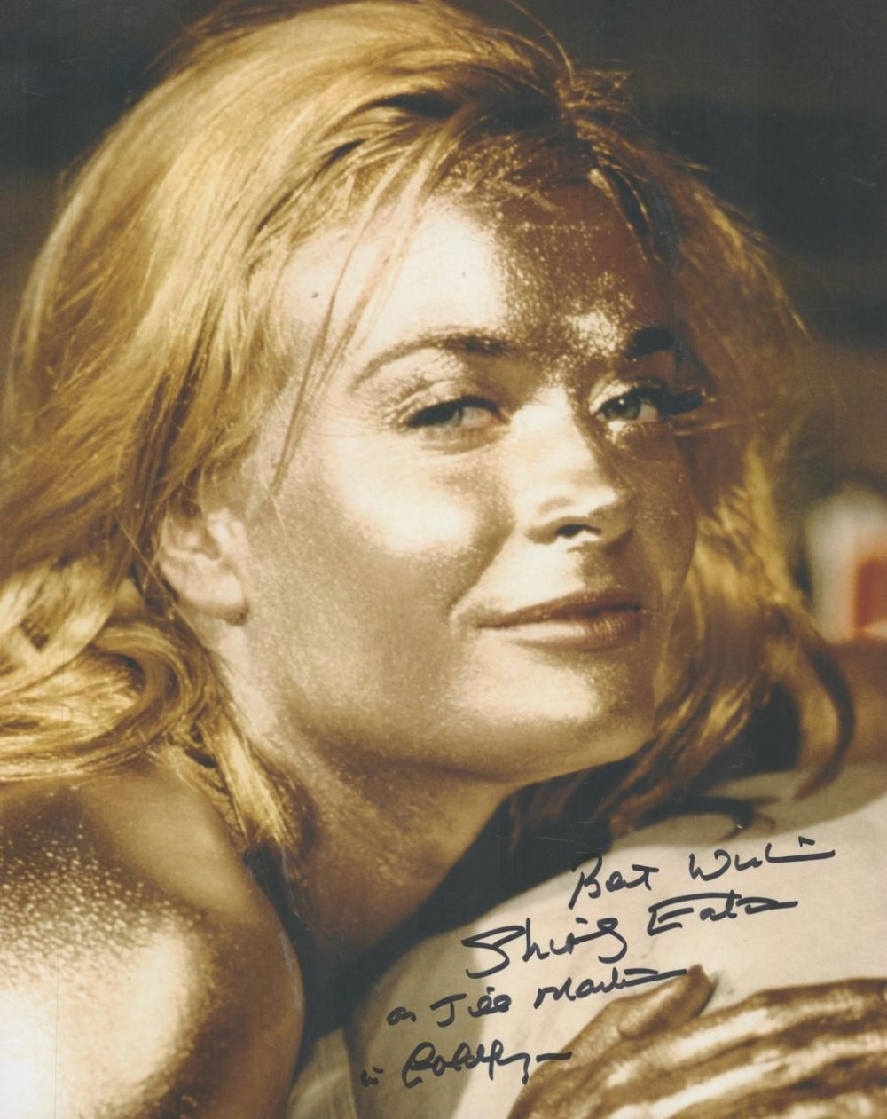 Lot 102: Shirley Eaton signed James Bond Goldfinger 10x8 colour...