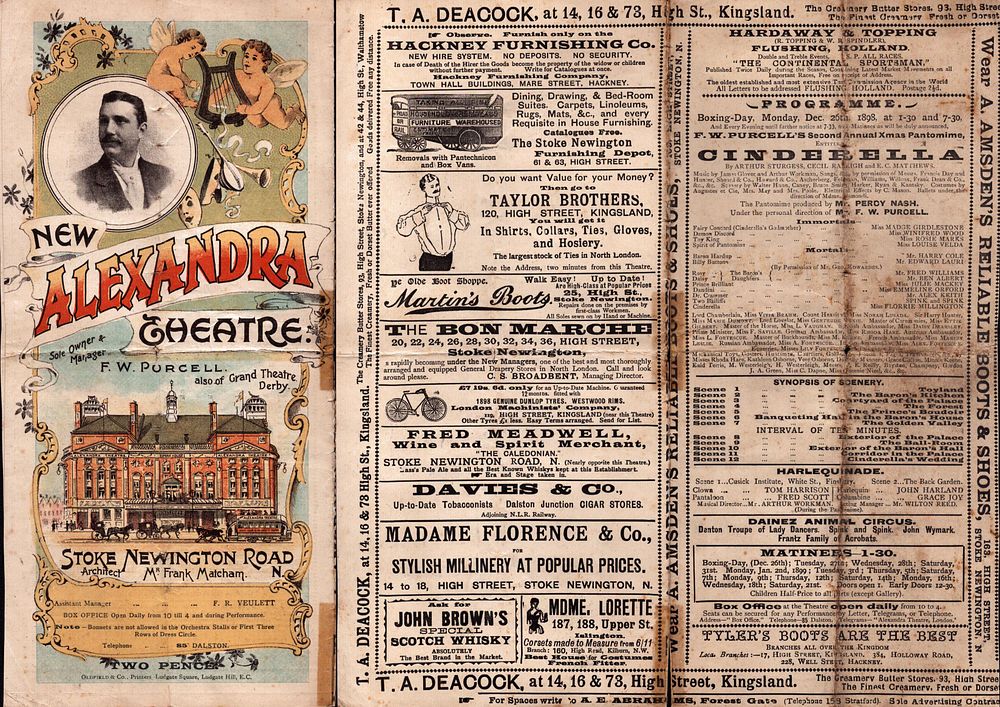 Lot 461: Theatre programme 26th December 1898. New Alexandra Theatre...
