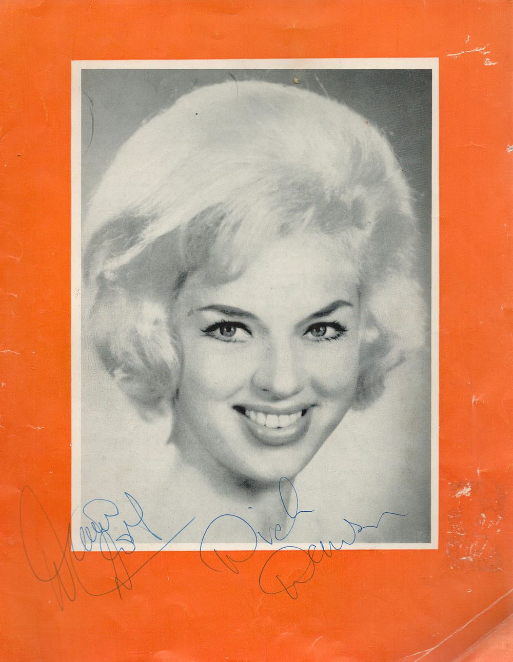 Lot 510: Diana Dors signed theatre programme. Good condition. All...