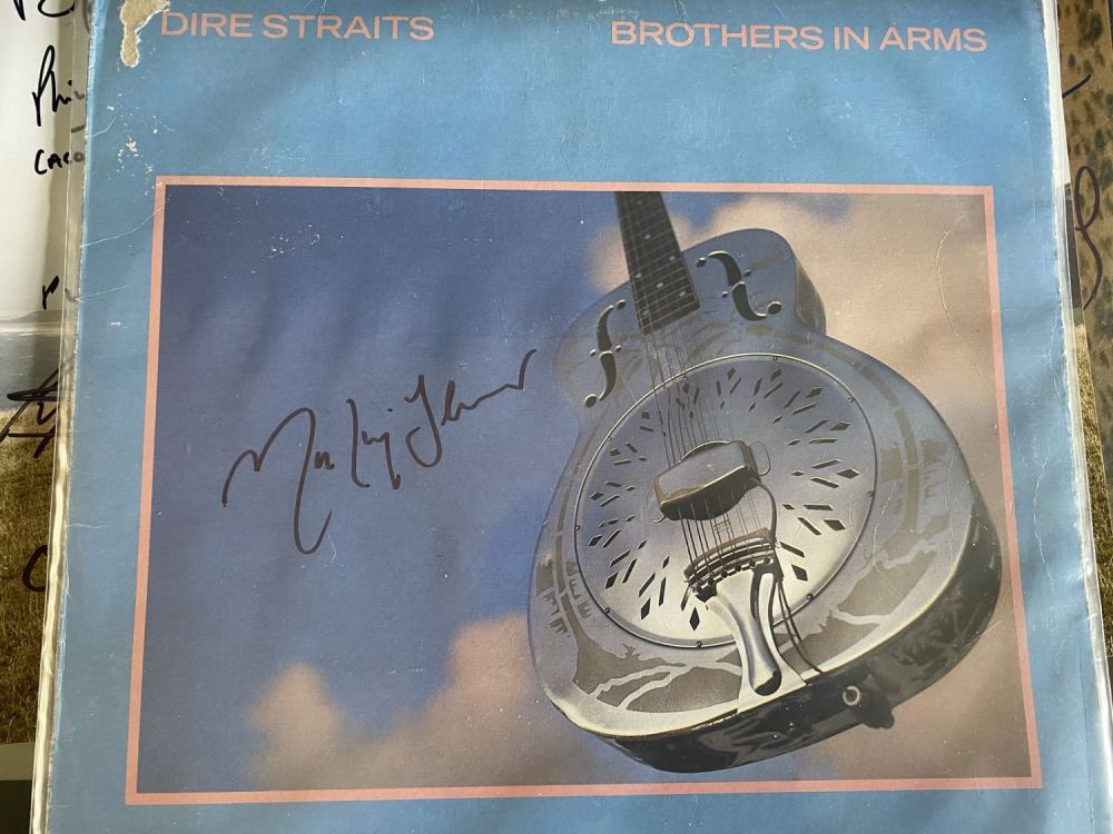 Lot 133: Dire Straits legend Mark Knopfler signed to the...