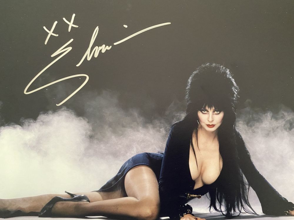 Lot 136: Elvira mistress of the Dark, stunning 14x11 photo...