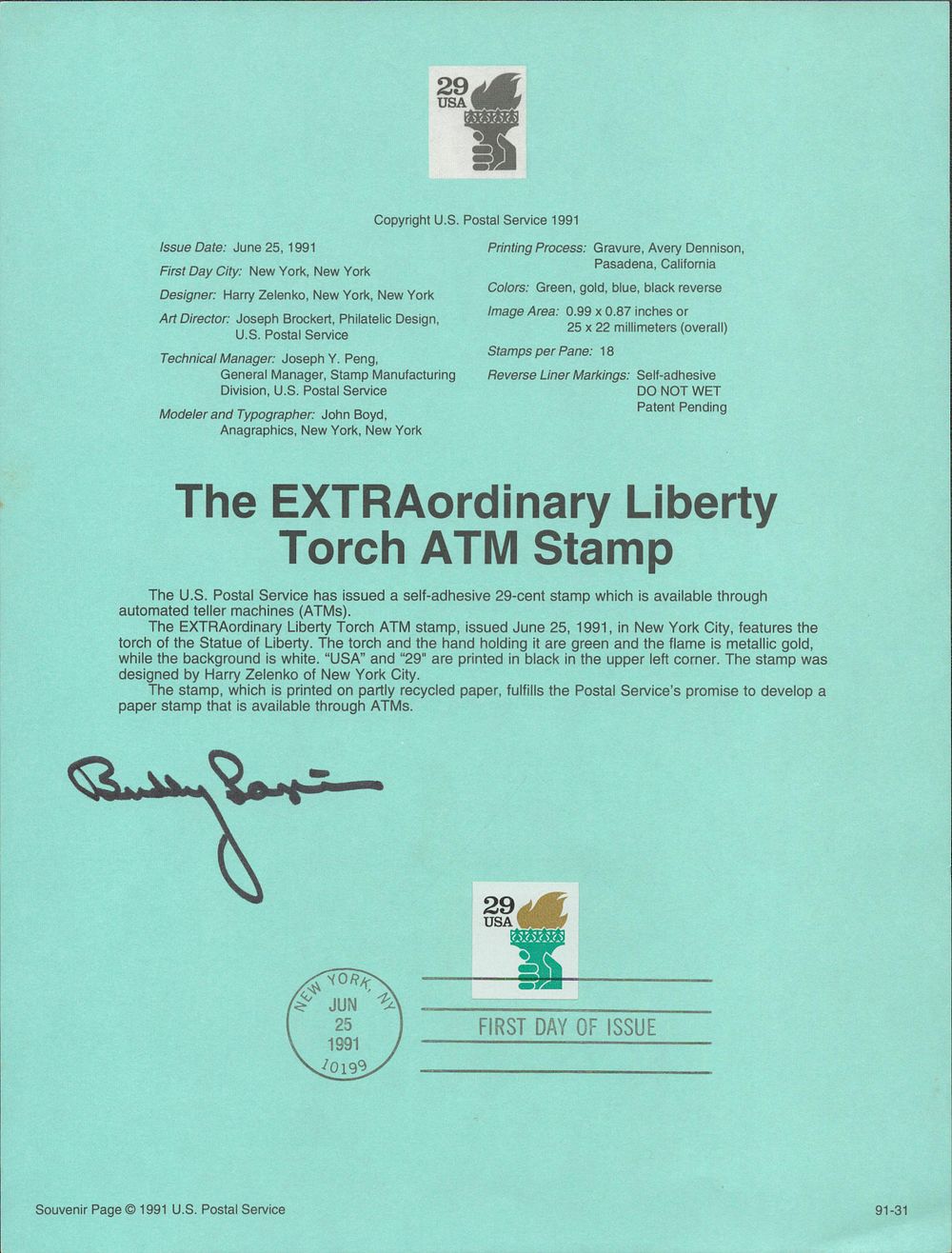 Lot 561: Buddy Lazier signed stamp info sheet. Good condition....
