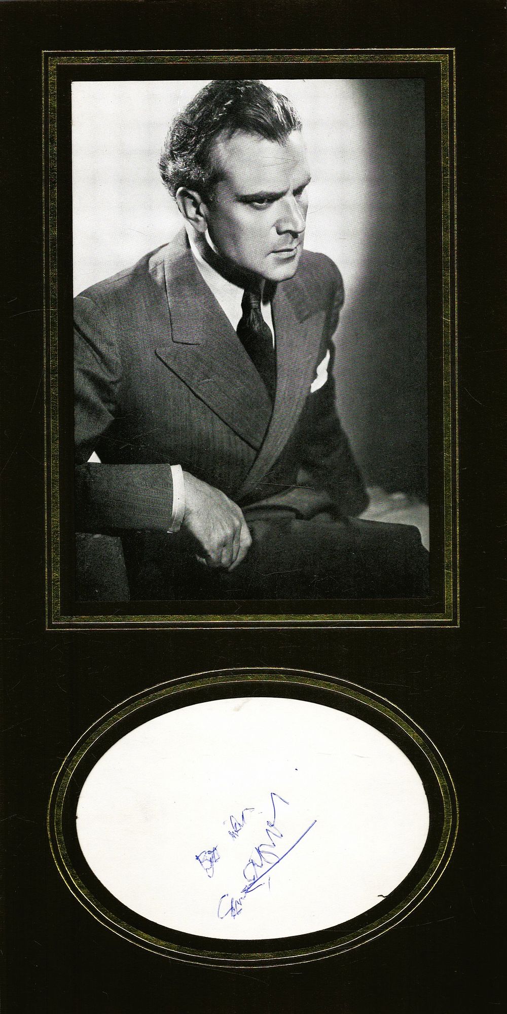 Lot 600: Esmond Knight signed Album Page 5x3.5 inch includes...