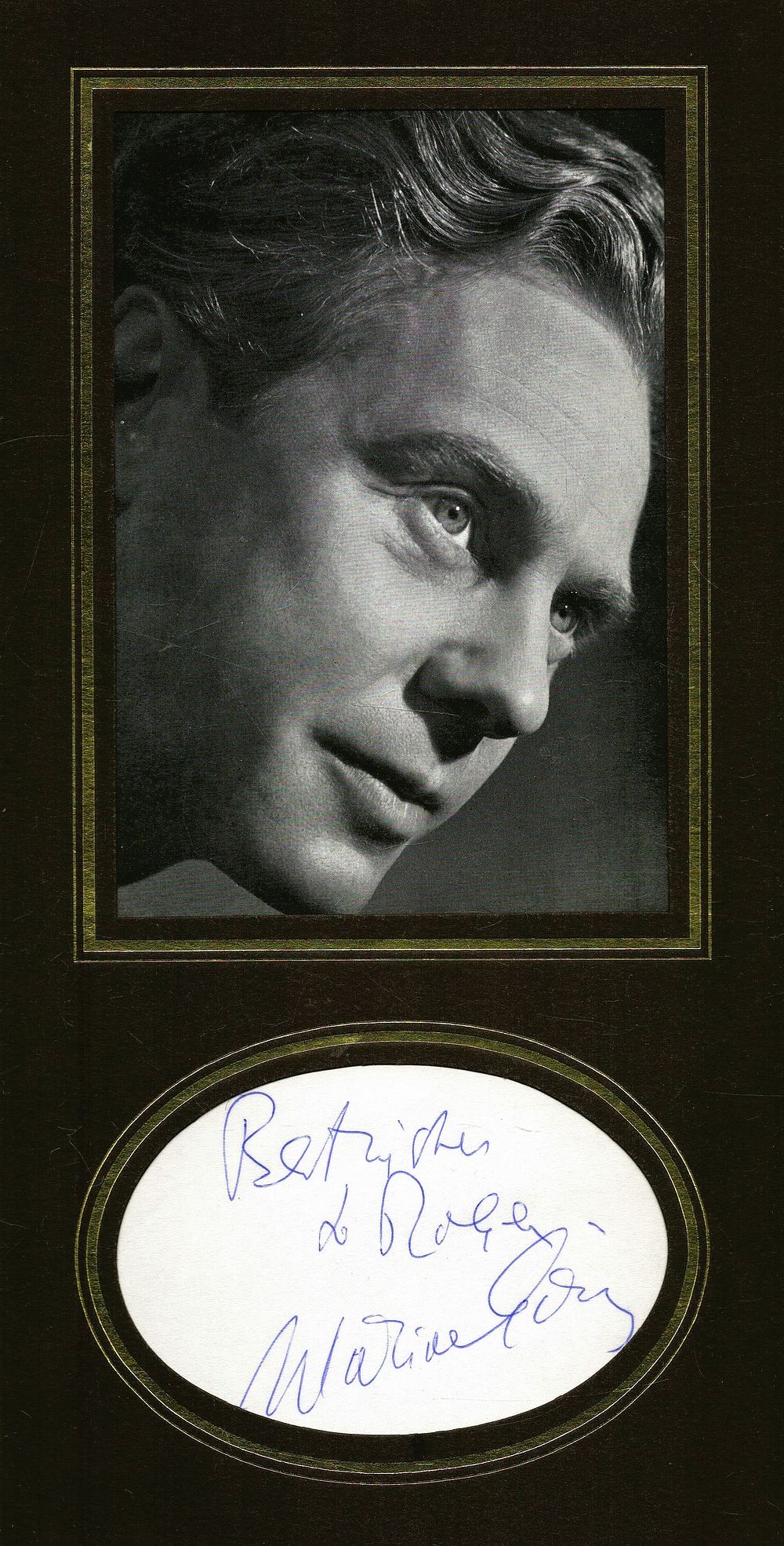 Lot 622: Marius Goring signed Album Page 5x4.5 inch includes...