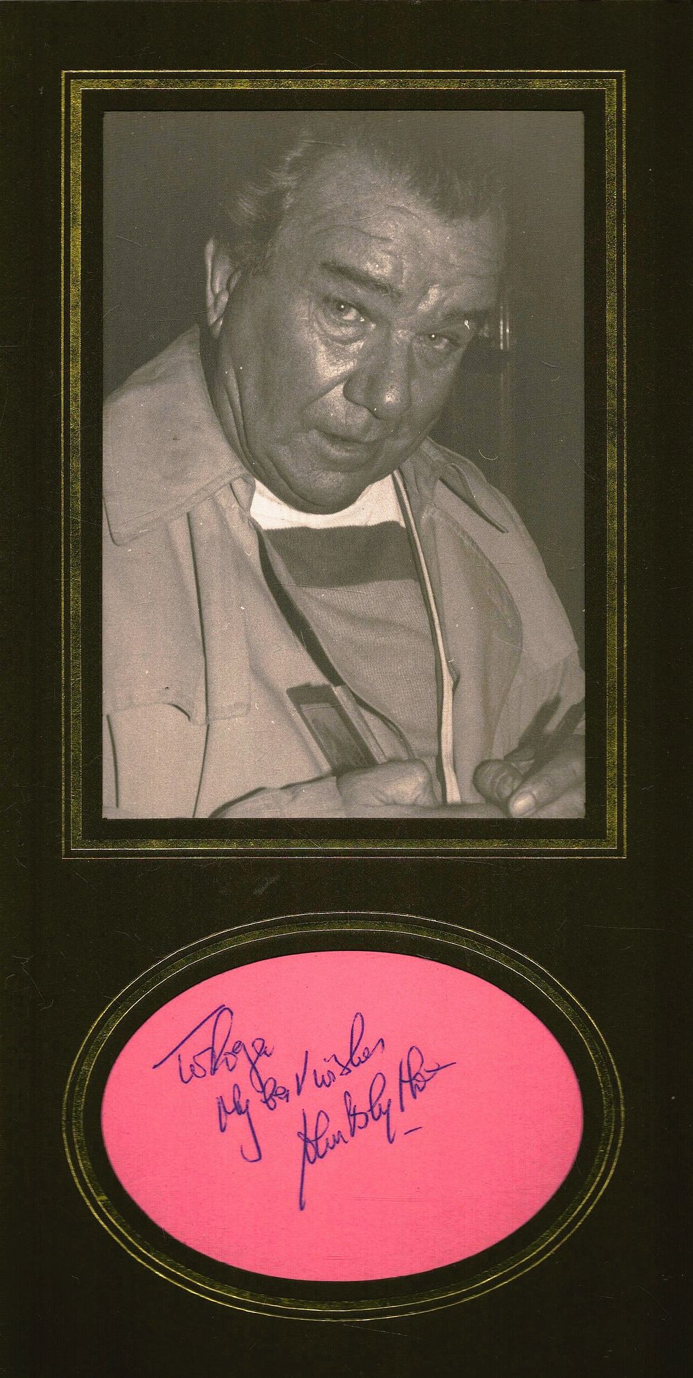 Lot 623: John Blythe signed Album Page 5x4 inch Approx...