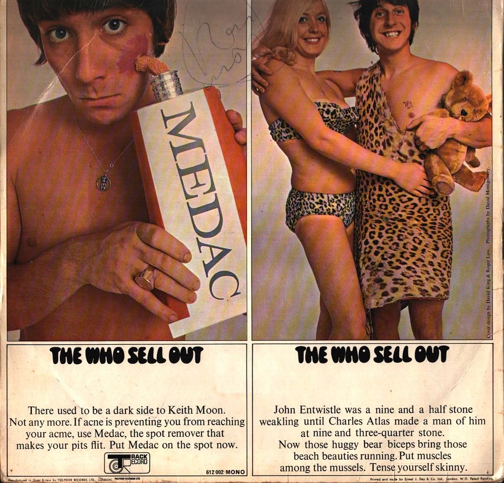 Keith Moon signed 'The Who Sell Out album sleeve cover. Record not included. Good condition. 