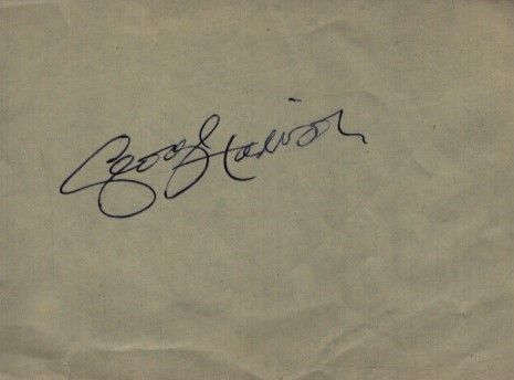 George Harrison signed 6x4inch album page. Good condition. All autographs come with a 